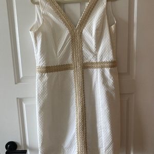 Lily Pulitzer White & Gold Dress
